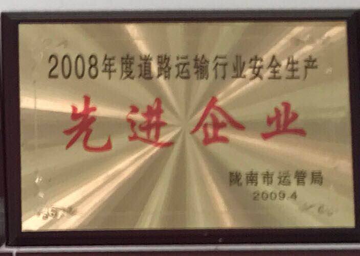 2008年度道路運輸安全生產(chǎn)先進(jìn)